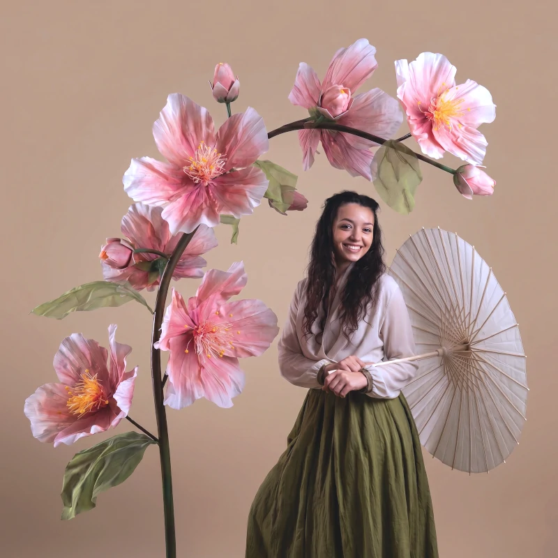 FIORI GIGANTI IN GOMMA EVA, ISOLON E ORGANZA